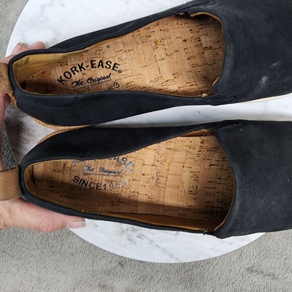 Kork-Ease Shoes Womens Size 8.5 Black Leather Slip On Loafers *GUC* - Picture 9 of 12